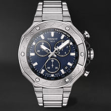 Load image into Gallery viewer, Tissot T Race Chronograph Blue Dial Silver Steel Strap Watch For Men - T141.417.11.041.00