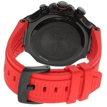 Load image into Gallery viewer, Tissot T Race Chronograph Black Dial Red Rubber Strap Watch For Men - T141.417.37.057.01