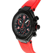 Load image into Gallery viewer, Tissot T Race Chronograph Black Dial Red Rubber Strap Watch For Men - T141.417.37.057.01