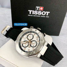 Load image into Gallery viewer, Tissot T Race Chronograph White Dial Black Rubber Strap Watch For Men - T141.417.17.011.00