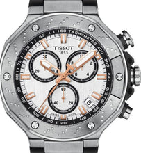 Load image into Gallery viewer, Tissot T Race Chronograph White Dial Black Rubber Strap Watch For Men - T141.417.17.011.00