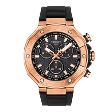 Load image into Gallery viewer, Tissot T Race Chronograph Black Dial Black Rubber Strap Watch For Men - T141.417.37.051.00