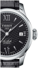 Load image into Gallery viewer, Tissot Le Locle Automatic Lady Black Dial Black Leather Strap Watch for Women - T41.1.123.57