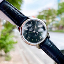 Load image into Gallery viewer, Tissot Le Locle Automatic Lady Black Dial Black Leather Strap Watch for Women - T41.1.123.57