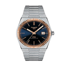 Load image into Gallery viewer, Tissot PRX Powermatic 80 Automatic 18K Gold Blue Dial Silver Steel Strap Watch for Men - T931.407.41.041.00