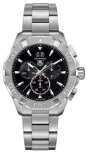 Load image into Gallery viewer, Tag Heuer Aquaracer Chronograph Black Dial Silver Steel Strap Watch for Men - CAY1110.BA0927