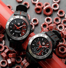 Load image into Gallery viewer, Tag Heuer Formula 1 Senna Special Edition Black Dial Two Tone Rubber Strap Watch for Men - WAZ1014.FT8027