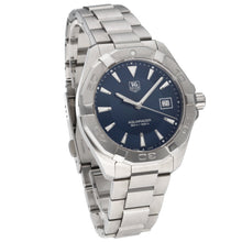 Load image into Gallery viewer, Tag Heuer Aquaracer Quartz Blue Dial Silver Steel Strap Watch for Men - WAY1112.BA0928