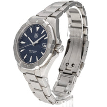 Load image into Gallery viewer, Tag Heuer Aquaracer Quartz Blue Dial Silver Steel Strap Watch for Men - WAY1112.BA0928