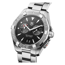 Load image into Gallery viewer, Tag Heuer Aquaracer Quartz Black Dial Silver Steel Strap Watch for Men - WAY111Z.BA0928