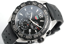 Load image into Gallery viewer, Tag Heuer Formula 1 Black Dial Black Leather Strap Watch for Men - CAZ1010.FT8024