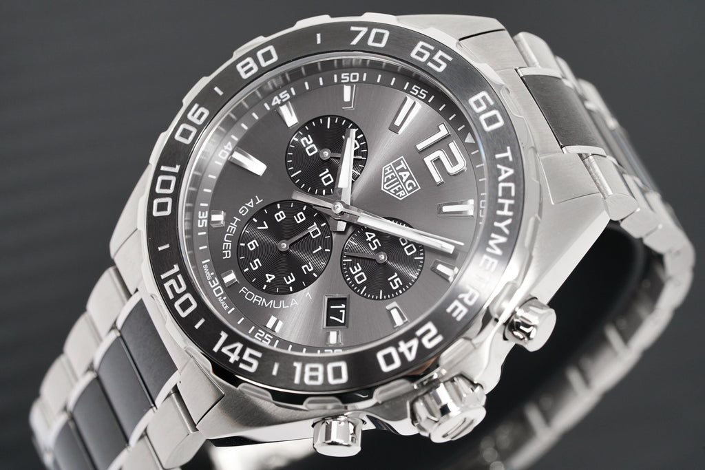 Tag Heuer Formula 1 Anthracite Dial Two Tone Steel Strap Watch For Men - CAZ1011.BA0843