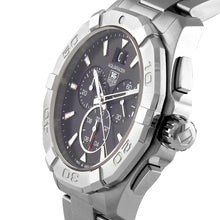 Load image into Gallery viewer, Tag Heuer Aquaracer Chronograph Black Dial Silver Steel Strap Watch for Men - CAY1110.BA0927