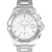Load image into Gallery viewer, Tag Heuer Aquaracer Caliber 16 Automatic Chronograph White Dial Silver Steel Strap Watch for Men - CAY2111.BA0927
