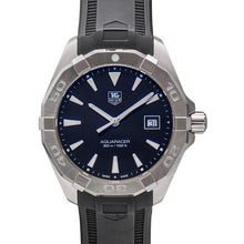 Load image into Gallery viewer, Tag Heuer Aquaracer Quartz Black Dial Black Rubber Strap Watch for Men - WAY1110.FT8021