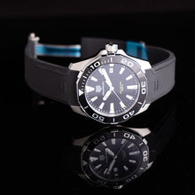 Load image into Gallery viewer, Tag Heuer Aquaracer Black Dial Black Rubber Strap Watch for Men - WAY111A.FT6151