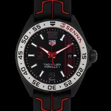 Load image into Gallery viewer, Tag Heuer Formula 1 Senna Special Edition Black Dial Two Tone Rubber Strap Watch for Men - WAZ1014.FT8027