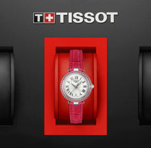 Load image into Gallery viewer, Tissot Bellissima Small Lady Diamonds Mother of Pearl Dial Red Leather Strap Watch For Women - T126.010.66.113.00
