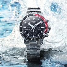 Load image into Gallery viewer, Tissot Seastar 1000 Chronograph Black Dial Silver Steel Strap Watch For Men - T120.417.11.051.01