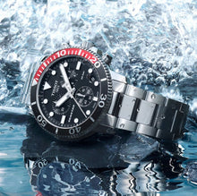 Load image into Gallery viewer, Tissot Seastar 1000 Chronograph Black Dial Silver Steel Strap Watch For Men - T120.417.11.051.01