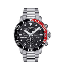 Load image into Gallery viewer, Tissot Seastar 1000 Chronograph Black Dial Silver Steel Strap Watch For Men - T120.417.11.051.01