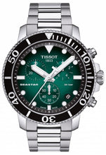 Load image into Gallery viewer, Tissot Seastar 1000 Chronograph Green Dial Silver Steel Strap Watch For Men - T120.417.11.091.01
