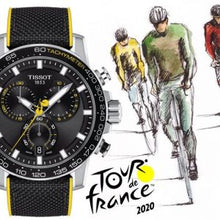 Load image into Gallery viewer, Tissot T Sport Supersport Chrono Tour De France Black Dial Black Nylon Strap Watch for Men - T125.617.17.051.00