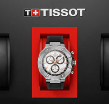 Load image into Gallery viewer, Tissot T Race Chronograph White Dial Black Rubber Strap Watch For Men - T141.417.17.011.00