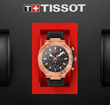 Load image into Gallery viewer, Tissot T Race Chronograph Black Dial Black Rubber Strap Watch For Men - T141.417.37.051.00