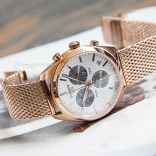 Load image into Gallery viewer, Tissot T Classic PR 100 Chronograph Silver Dial Rose Gold Mesh Bracelet Watch For Men - T101.417.33.031.01