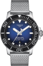 Load image into Gallery viewer, Tissot Seastar 1000 Powermatic 80 Blue Dial SIlver Mesh Bracelet Watch For Men - T120.407.11.041.02