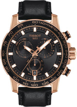 Load image into Gallery viewer, Tissot Supersport Chrono Black Dial Black Leather Strap Watch for Men - T125.617.36.051.00