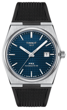 Load image into Gallery viewer, Tissot PRX Powermatic 80 Blue Dial Black Rubber Strap Watch for Men - T137.407.17.041.00
