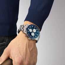 Load image into Gallery viewer, Tissot Supersport Chrono Blue Dial Silver Steel Strap Watch For Men - T125.617.11.041.00