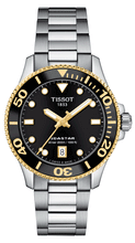Load image into Gallery viewer, Tissot Seastar 1000 Black Dial Silver Steel Strap Watch For Men - T120.210.21.051.00