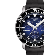 Load image into Gallery viewer, Tissot Seastar 1000 Chronograph Blue Dial Black Rubber Strap Watch For Men - T120.417.17.041.00