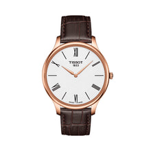Load image into Gallery viewer, Tissot Tradition 5.5 White Dial Brown Leather Strap Watch for Men - T063.409.36.018.00