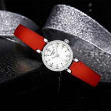 Load image into Gallery viewer, Tissot Lovely Round Mother of Pearl Dial Red Leather Strap Watch for Women - T140.009.16.111.00