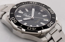 Load image into Gallery viewer, Tag Heuer Aquaracer Black Dial Silver Steel Strap Watch for Men - WAY111A.BA0928