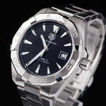 Load image into Gallery viewer, Tag Heuer Aquaracer Automatic Black Dial Silver Steel Strap Watch for Men - WAY2110.BA0928