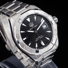 Load image into Gallery viewer, Tag Heuer Aquaracer Automatic Black Dial Silver Steel Strap Watch for Men - WAY2110.BA0928