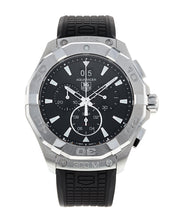 Load image into Gallery viewer, Tag Heuer Aquaracer Chronograph Black Dial Black Rubber Strap Watch for Men - CAY1110.FT6041