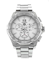 Load image into Gallery viewer, Tag Heuer Aquaracer White Dial Silver Steel Strap Watch for Men - CAY1111.BA0927