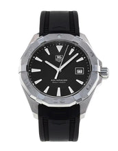 Load image into Gallery viewer, Tag Heuer Aquaracer Quartz Black Dial Black Rubber Strap Watch for Men - WAY1110.FT8021