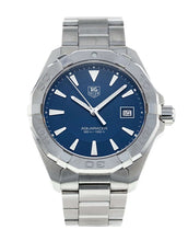 Load image into Gallery viewer, Tag Heuer Aquaracer Quartz Blue Dial Silver Steel Strap Watch for Men - WAY1112.BA0928