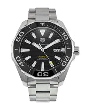Load image into Gallery viewer, Tag Heuer Aquaracer Black Dial Silver Steel Strap Strap Watch for Men - WAY201A.BA0927