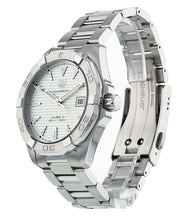 Load image into Gallery viewer, Tag Heuer Aquaracer Automatic White Dial Silver Steel Strap Watch for Men - WAY2111.BA0928