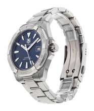 Load image into Gallery viewer, Tag Heuer Aquaracer Automatic Blue Dial Silver Steel Strap Watch for Men - WAY2112.BA0928