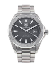 Load image into Gallery viewer, Tag Heuer Aquaracer Automatic Anthracite Grey Dial Silver Steel Strap Watch for Men - WAY2113.BA0928