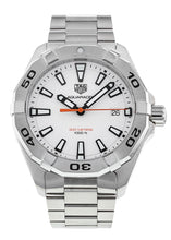 Load image into Gallery viewer, Tag Heuer Aquaracer Quartz White Dial Silver Steel Strap Watch for Men - WBD1111.BA0928